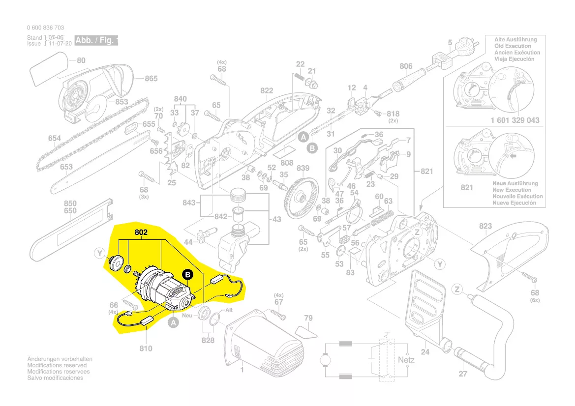 Moteur réf. 1 607 000 A37 BOSCH